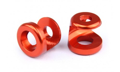 Alloy Front Shock Cap Protectors - RED | Rovan Sports